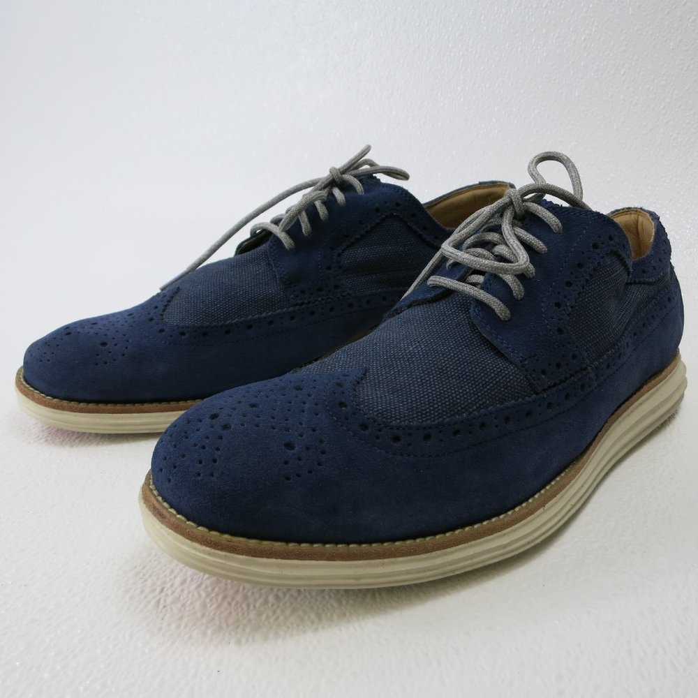Cole Haan Lunargrand Leather Cloth Wingtip Casual Oxfords Shoes Mens 13 M